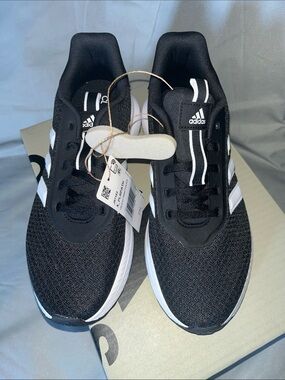 Women’s adidas Black and White Knit Running Sneakers
